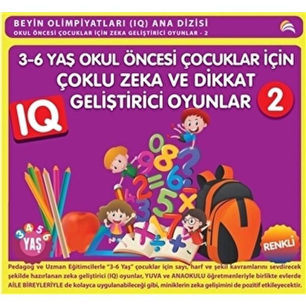 3-6 Yaş Okul Öncesi Çocuklar İçin Çoklu Zeka ve Dikkat Geliştirici Oyunlar 2 Zihinsel Gelişim Kitapları Fiyatı
