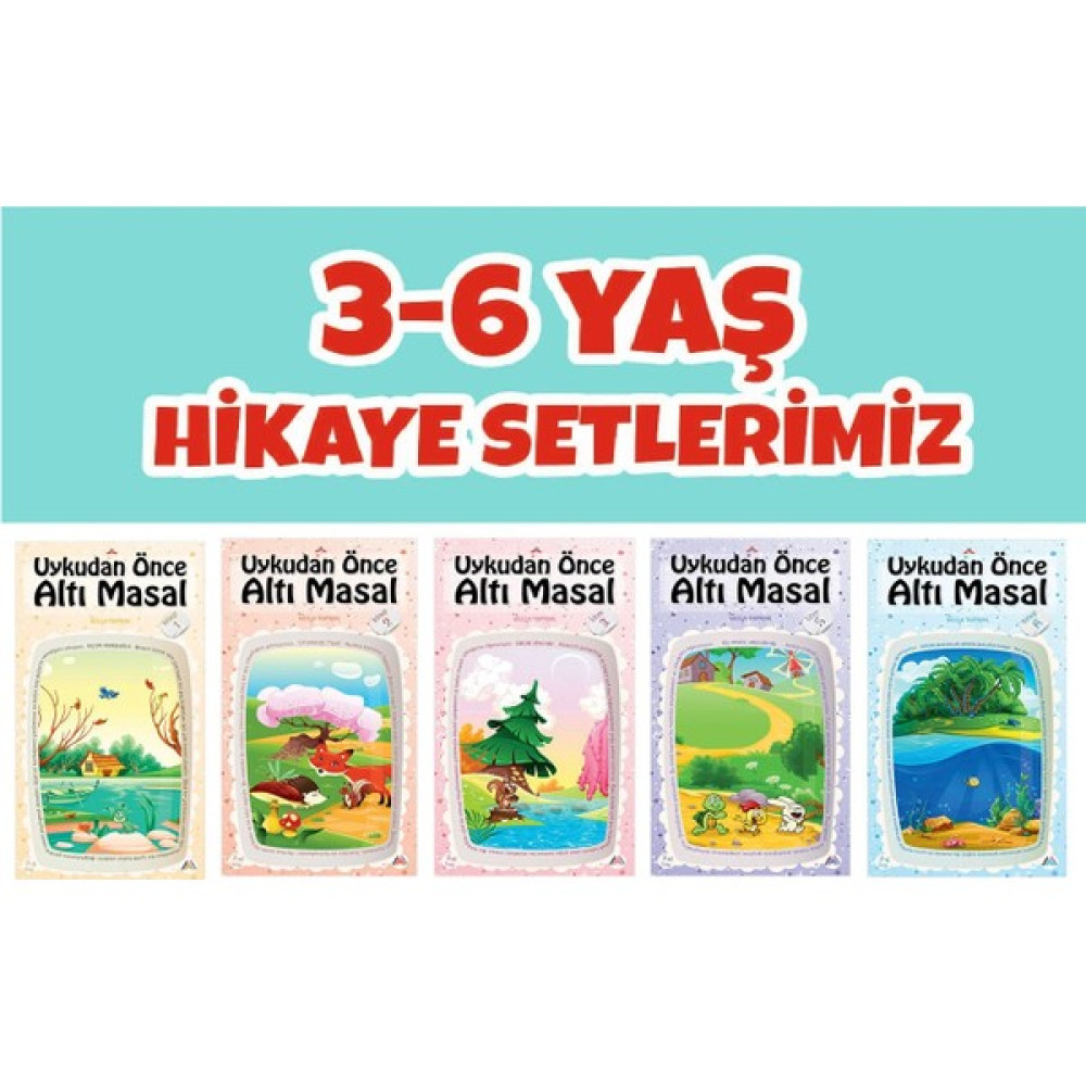 3-6 Yaş Uykudan Önce Altı Masal (5 Kitap) Okul Öncesi Eğitici & Öğretici Kitaplar Fiyatı