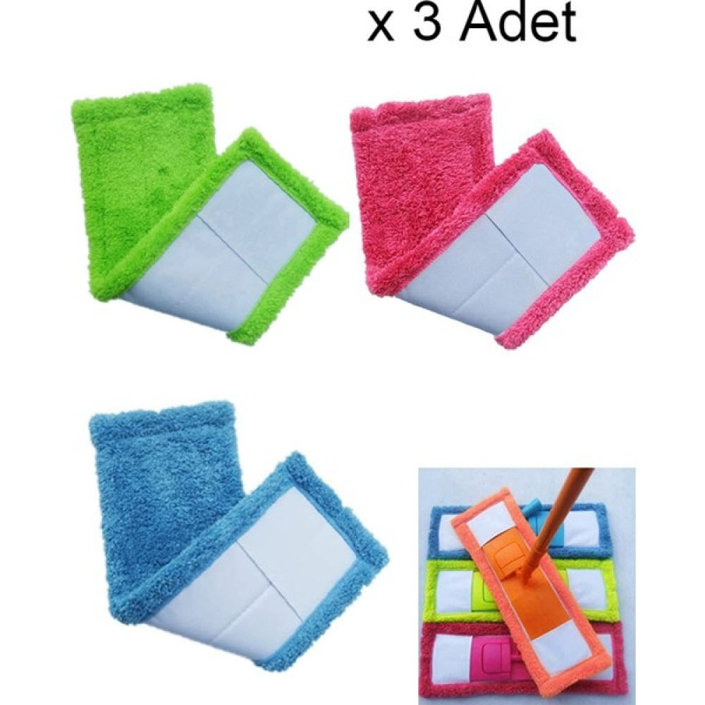 3 Adet 40 cm Mop Yedek Bezi Mikrofiber Mop Bezi Mop Yedeği Temizlik Malzemeleri Fiyatı