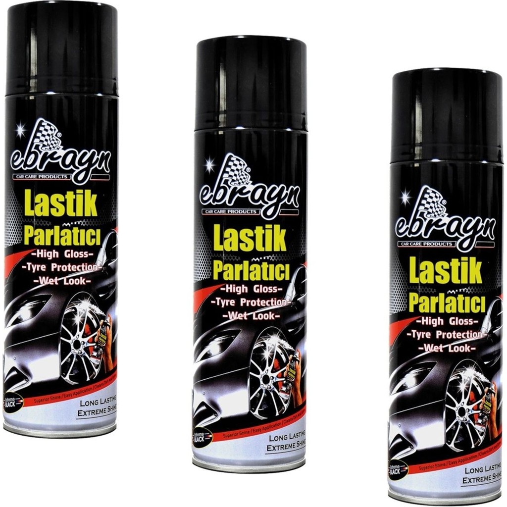 (3 Adet) Ebrayn Premium Lastik Parlatıcı Tampon Parlatıcı Koruyucu Aerosol Sprey 500 ml Bulaşık Yıkama Fiyatı