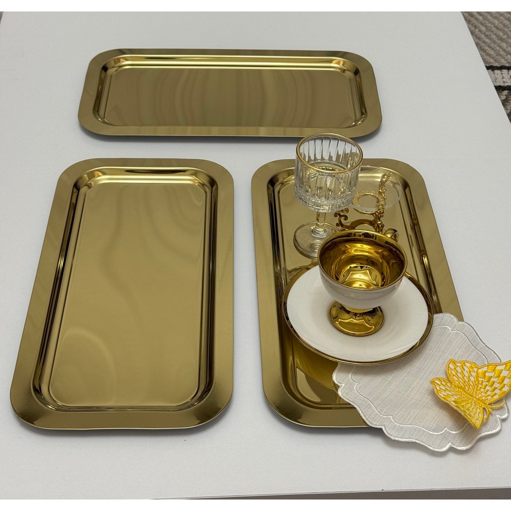 3 Adet Gold Renk Büyük Dikdörtgen Model Çelik Servis ve Sunum Tepsisi 17*33 cm SSD / Solid State Drive Fiyatı