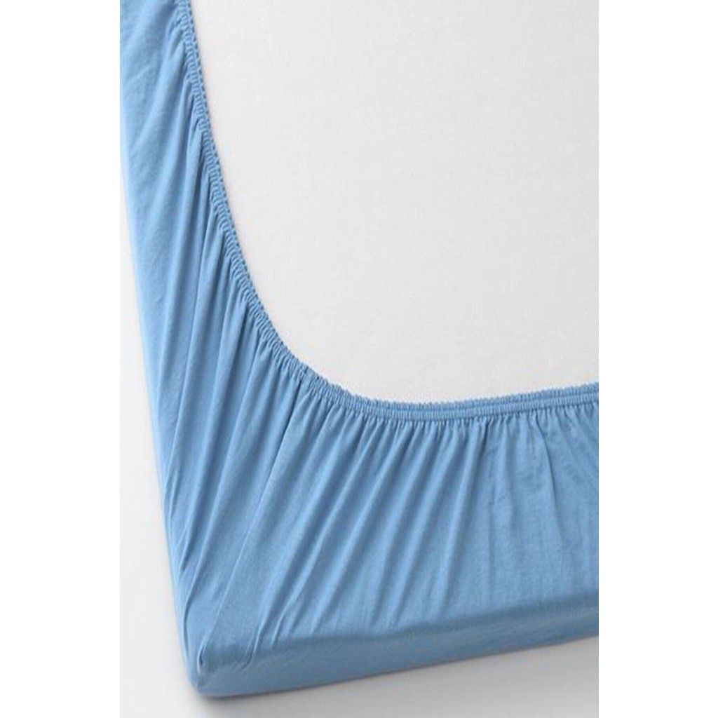 3 Adet Pamuklu ve Lastikli Penye Bebek Çarşafı - 50 x 90 cm - Açık Mavi Çarşaf Fiyatı