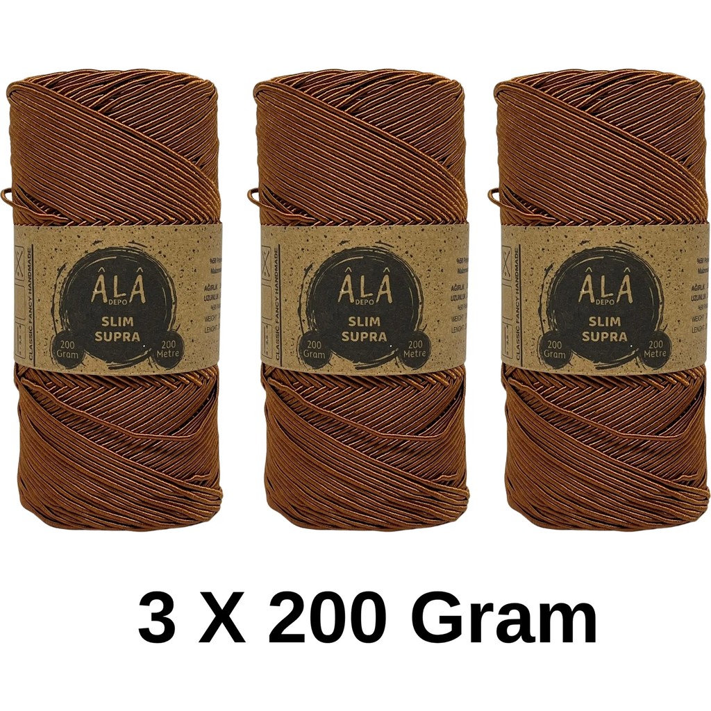 3 Adet Slim Supra Ip 200 Gram Mumlu Ip 3X200 Gram (Toplam 600 Gram) - Karamel Diğer Fiyatı