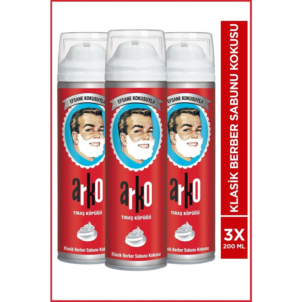 3 Adet x Arko 60. Yıl Özel Efsane Berber Sabunu Kokulu Tıraş Köpüğü 200 ml 8693188026317 Tıraş Jelleri / Köpükleri / Kremleri Fiyatı