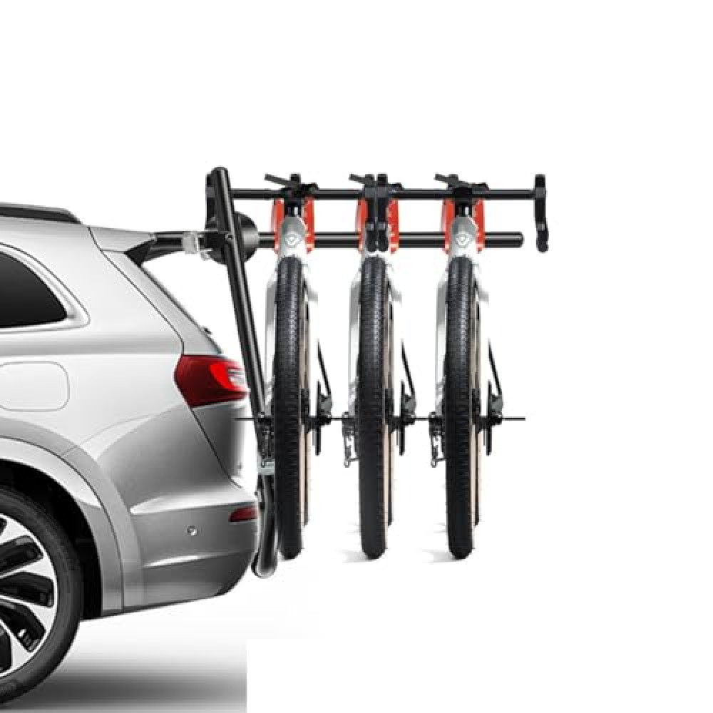 3-Bike Trunk Mount Rack with Fixed Strap Bike Rack for Car Trunk Bicycle Rack Carrier for Light-Weight/Kids Bikes Mounts 3 Bikes Rack for SUV
