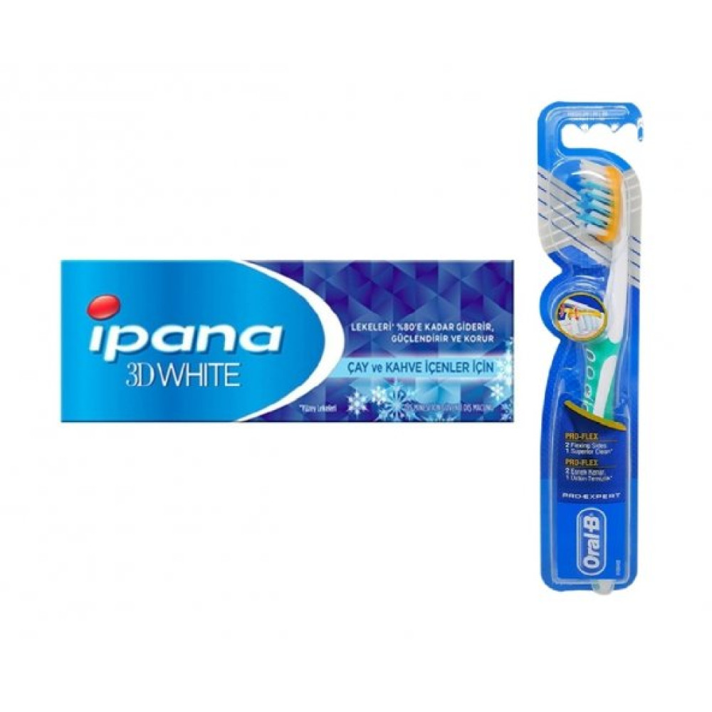 3 Boyutlu Beyazlik Cay Ve Kahve Icenler Ferahlik Dis Macunu 75 Ml + Oral-B Dis Fircasi Pro-Flex Diş Macunları Fiyatı