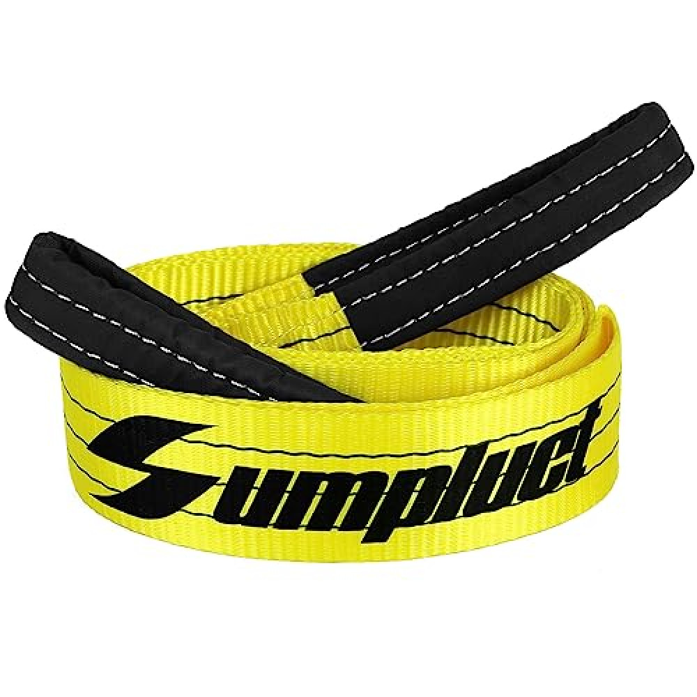 3 inch, 8 Feet Tree Saver, Winch Strap, Tow Straps 30,000 Pound Capacity Recovery Rope,Heavy Duty Towing Ropes with Triple Reinforced Loops Emmergency Off Road 3" x 8ft