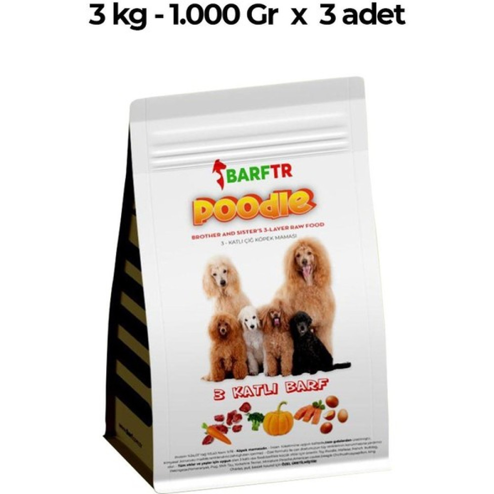 3 Katlı Barf Köpek Maması 3 Kg 1000 gr Tekli Ambalajlarda Evcil Hayvan Ürünleri Fiyatı