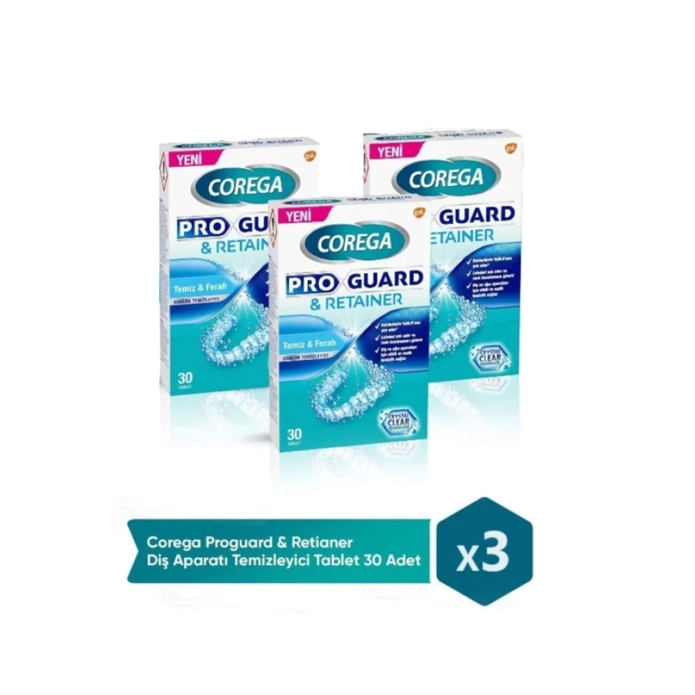 3 Kutu Proguard Retainer Diş Apartı Temizleyici Tablet 30'Lu Diş Beyazlatıcılar Fiyatı