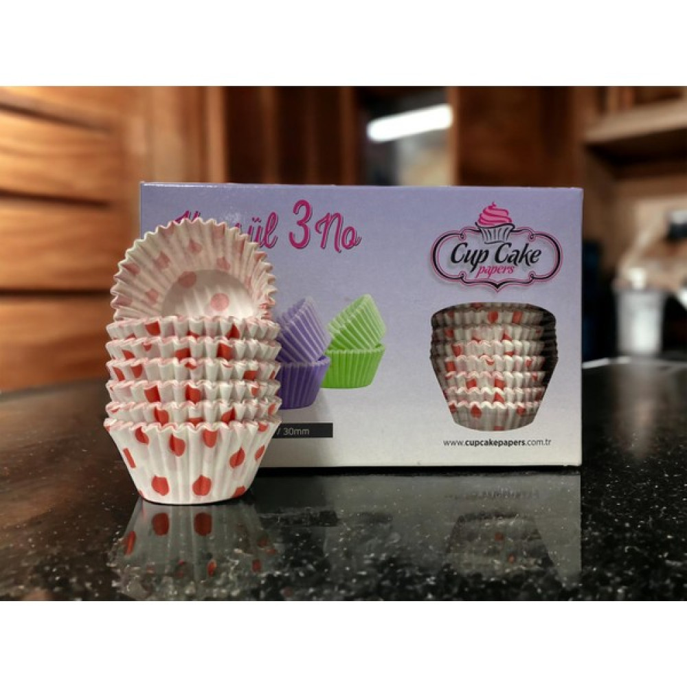 3. No Muffin - Cupcake Kapsül 30 x 40 (750 Adet) Kırmızı Kek Kalıpları Fiyatı