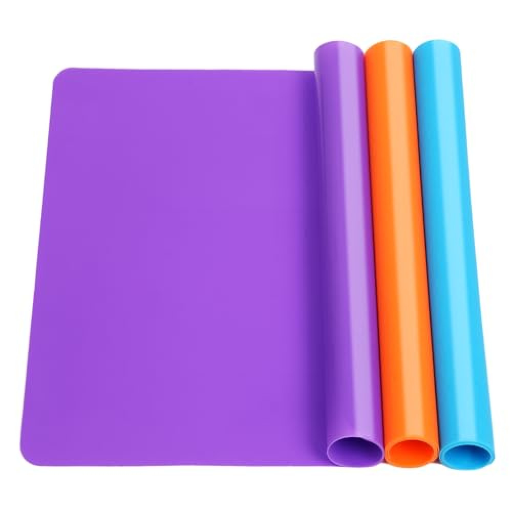 3 Pack Silicone Mats for Crafts, Premium Silicone Craft Mat, Playdough Mat, Silicone Sheet for Crafts, Liquid, Resin Jewelry Casting Molds Mat, Heat-Resistant Table Protector 15.7 "x11.8" by Aoulela