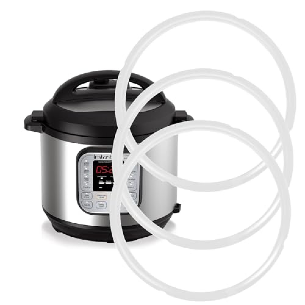 3 Pack Silicone Sealing Rings for Instant Pot 5/6 Qt, Replacement Seal Gasket for Instant Pot 5/6 Qt, Food-Grade Silicone Sealing Rings Pressure Cookers Fiyatı