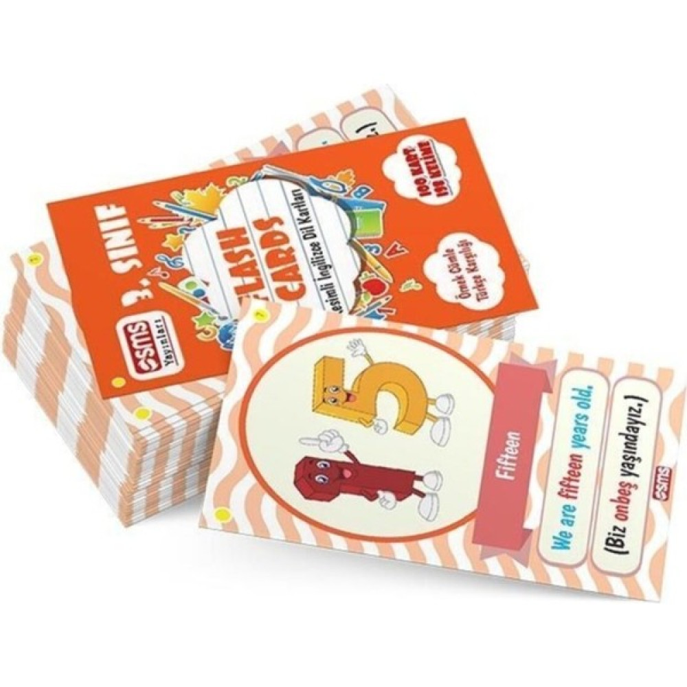 3. Sınıf Flash Cards Ingilizce Dil Kartı Tüm Dersler Fiyatı