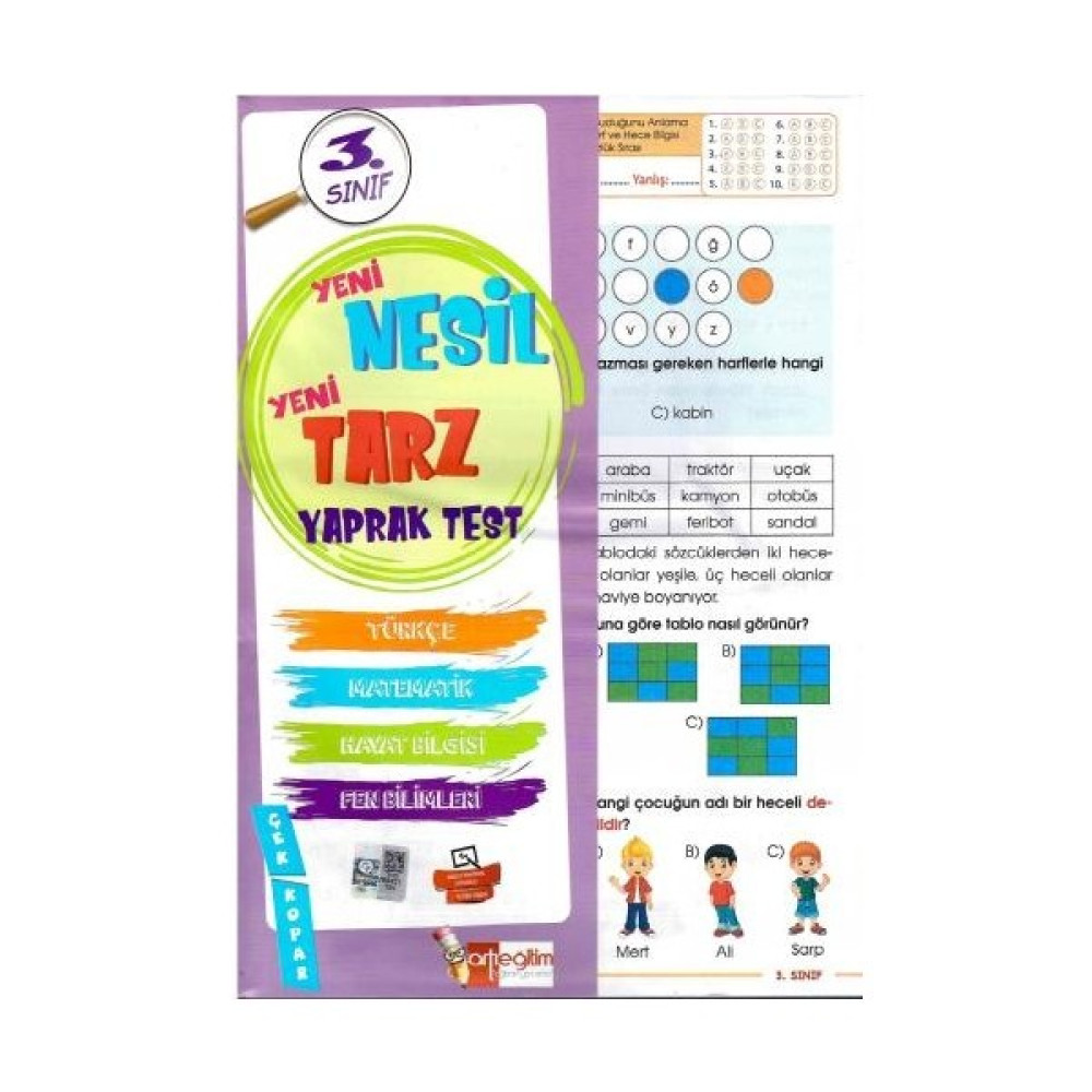 3. Sınıf Yeni Nesil Yeni Tarz Yaprak Test Yaprak Testler Fiyatı