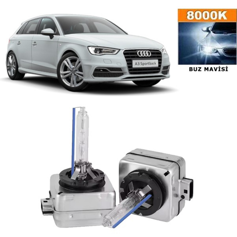 3 Tıkla Audi A3 2012-2016 D3S / D3R 8000K Buz Mavisi Hıd Xenon Ampul 2 Adet Oto Boyaları Fiyatı