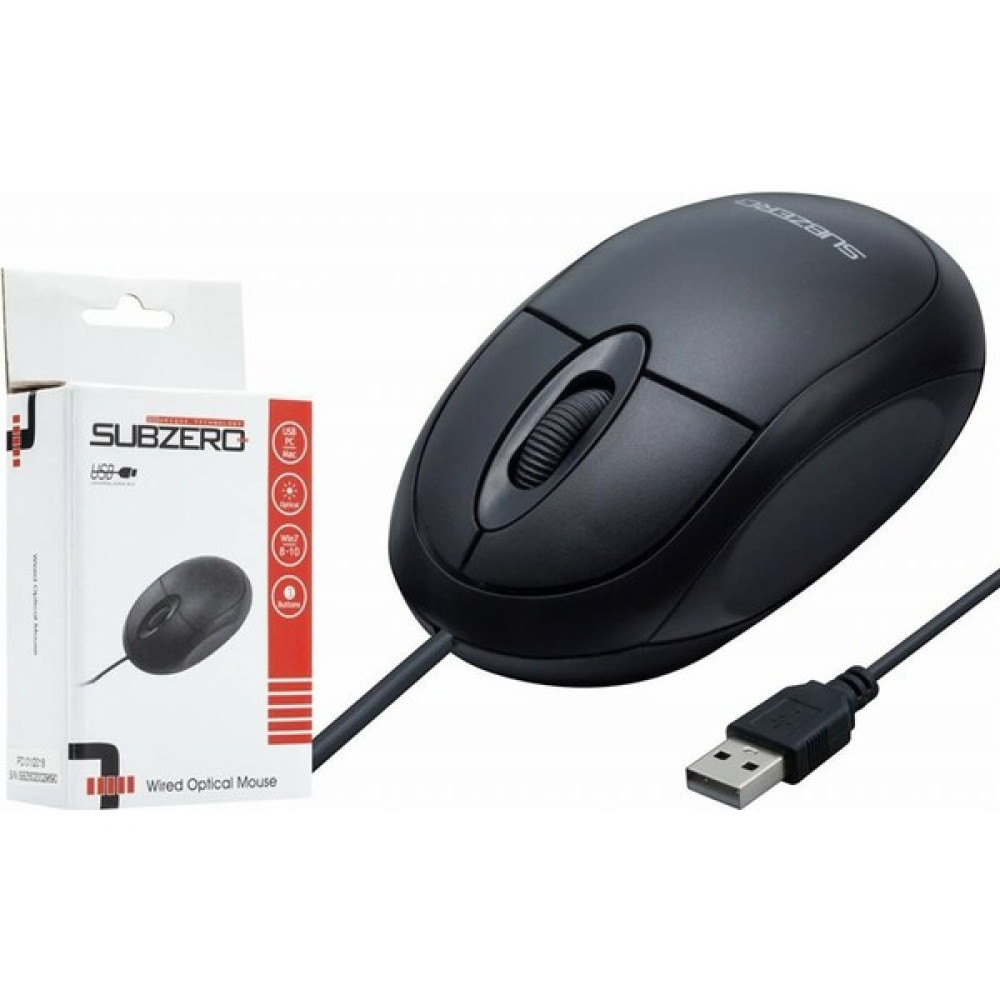 3 Tuşlu USB Optical Kablolu Mouse Subzero SBZ601 Klavye - Mouse Fiyatı