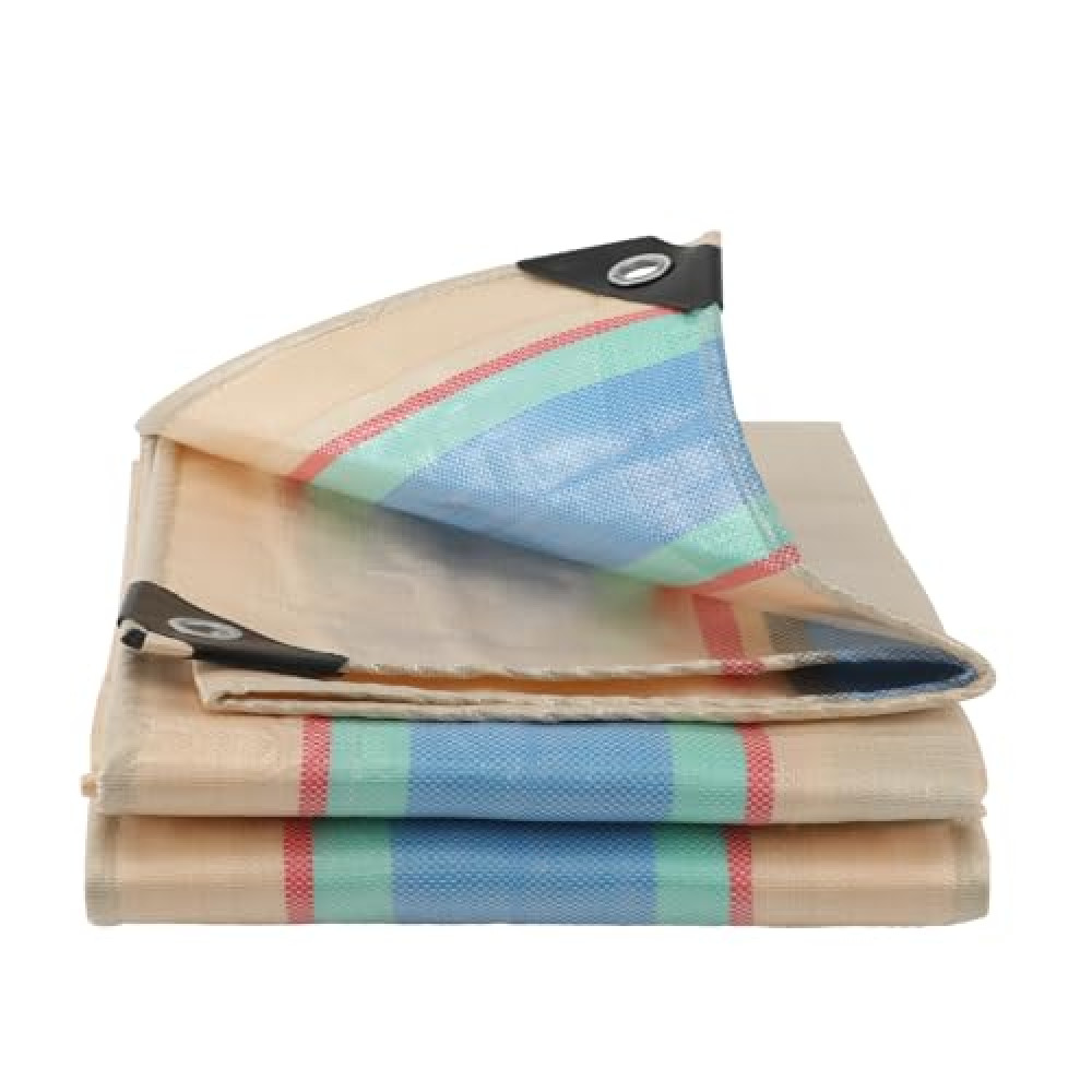 3' x 6' Tarps Heavy Duty Waterproof 14Mil, Small Large Tarps with Grommets and Reinforced Edges, 100% UV Blocking Tear Resistance Plastic PE Tarp Roof Camping Patio Pool Boat Car Cover Fiyatı