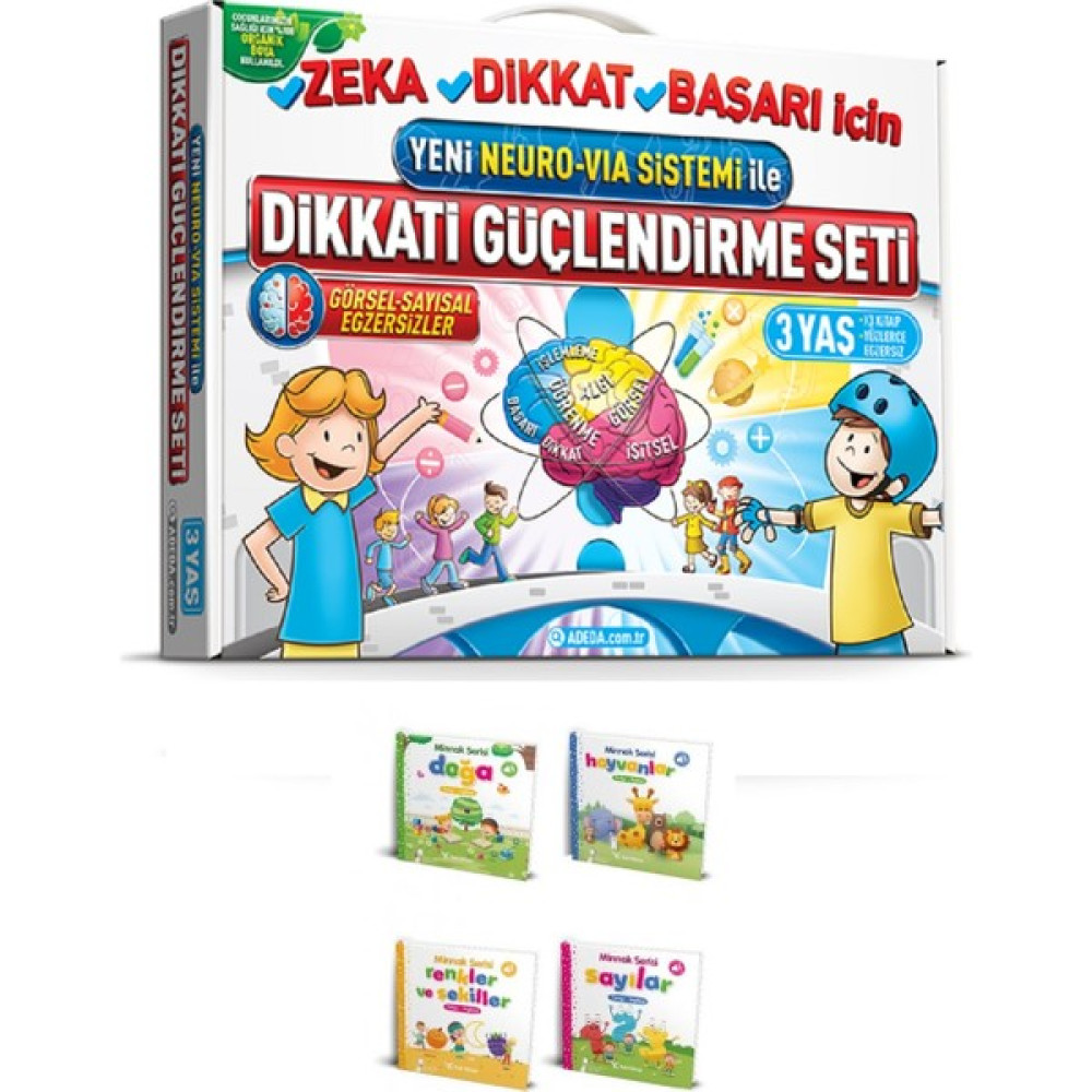 3 Yaş Dikkat Güçlendirme Seti ve 0-3 Yaş Bebek Kitapları Seti (4 Kitap) Tüm Dersler Fiyatı