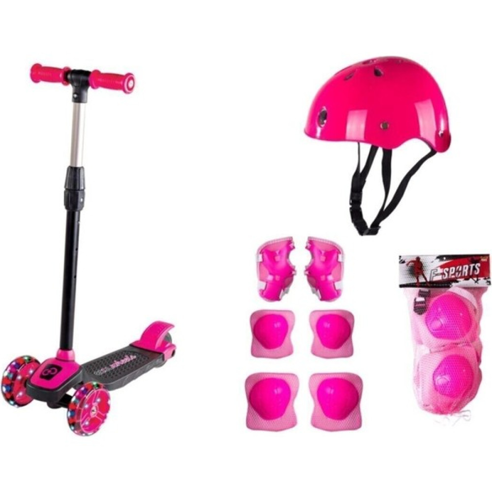 3+ Yaş LED Işıklı 3 Tekerlekli Pembe Twist Full Set Yeni Kasklı Pembe 3 - 0 Oto Boyaları Fiyatı
