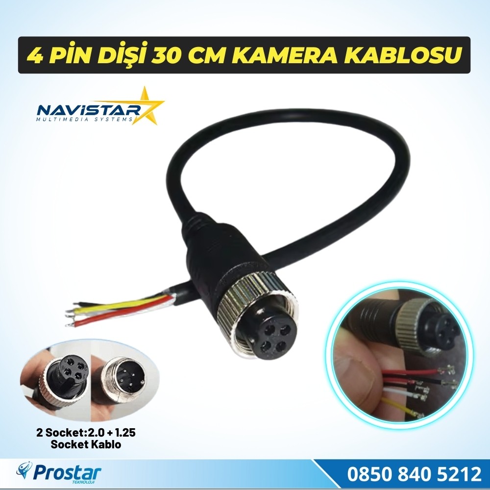 30 cm 4 Pin Aviation Dişi Soket Kısa Kamera Kablosu Diğer Fiyatı