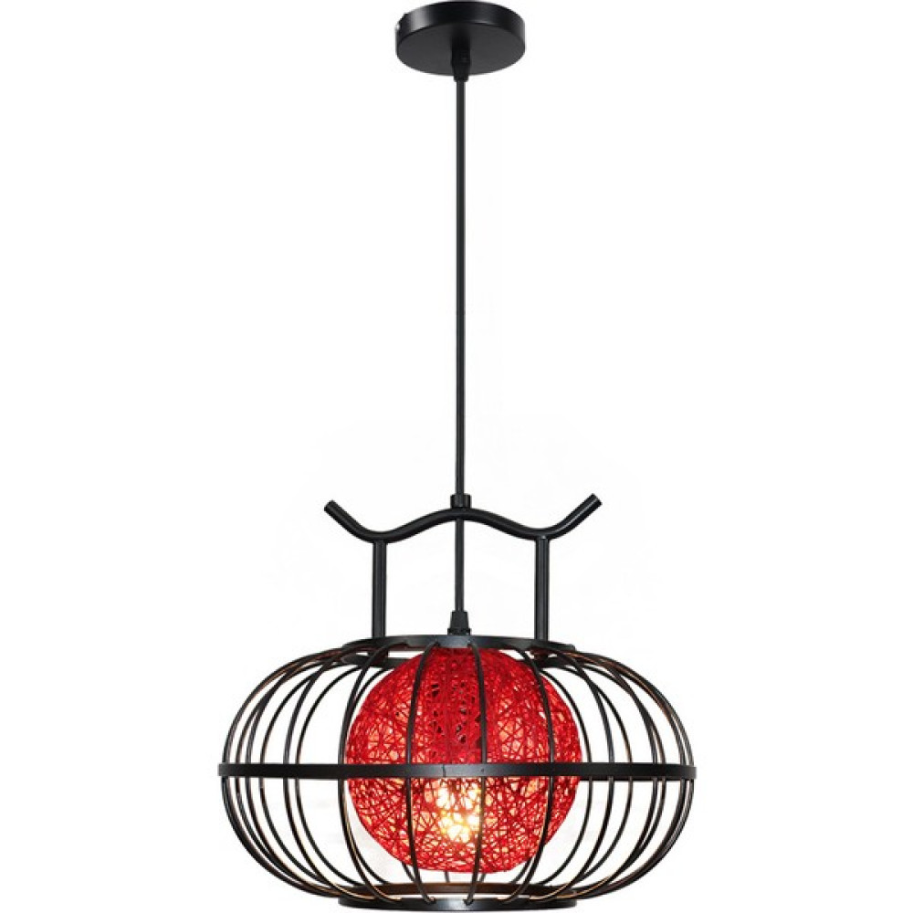 30 cm Fener Avize, 220 V E27 * 1 Ampul Olmadan, Retro Zen Klasik Çin Tarzı Kırmızı Ferforje Kenevir Topu Avize Avize Fiyatı