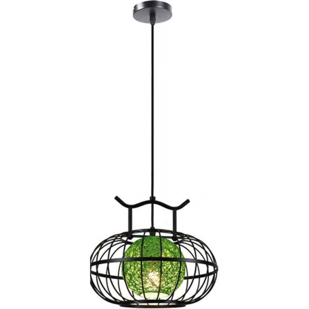 30 cm Fener Avize, 220 V E27 * 1 Ampul Olmadan, Retro Zen Klasik Çin Tarzı Yeşil Ferforje Kenevir Topu Avize Avize Fiyatı