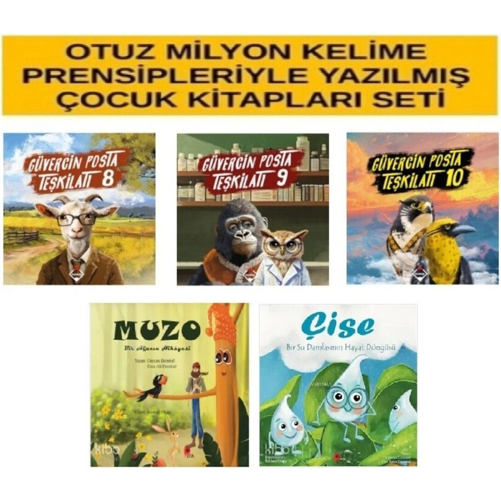 30 Milyon Kelime ile Yazılmış Güvercin Posta Teşkilatı 8-9-10 + Çise ve Muzo Hikaye Kitabı Hediye Kitaplar Fiyatı