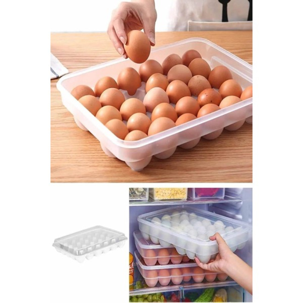 30 Yumurta Kapasiteli Yumurta Saklama Kabı -Kapaklı Pratik Yumurta Saklama Kutusu-Yumurta Organizeri - 1 Adet Saklama Kapları Fiyatı