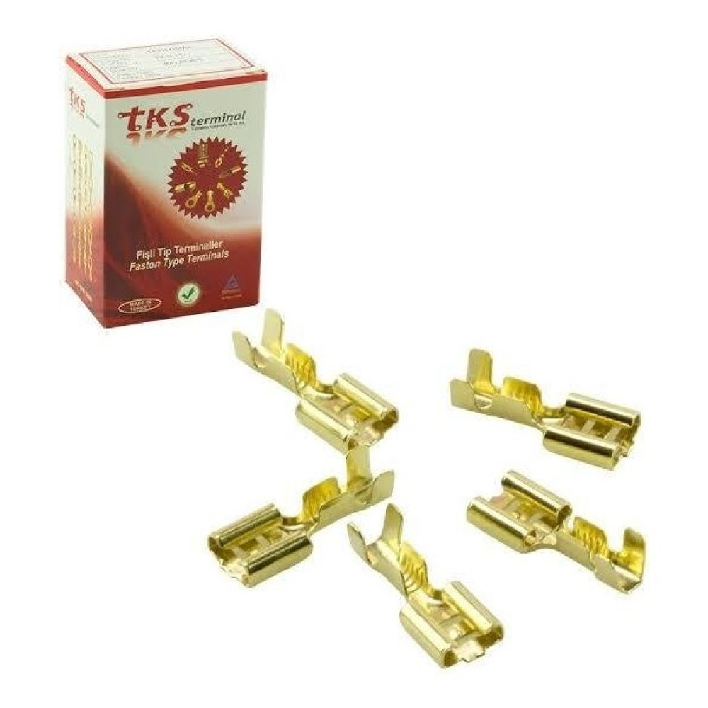 300 Adet SF2D (Tks-2d) 6.3mm Tırnaklı Dişi Sarı Terminal Elektrikli El Aletleri Fiyatı