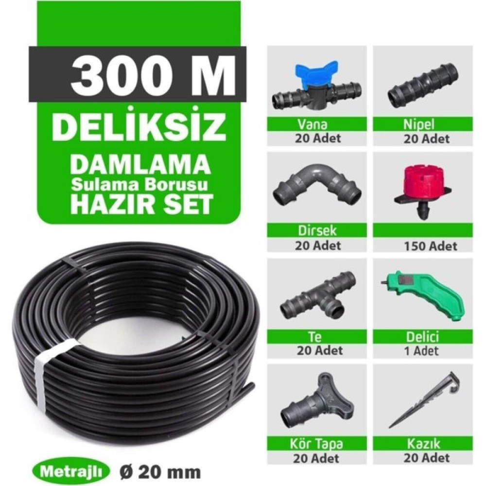 300 mt Deliksiz Düz Damlama Borusu - Çap Ø 20 mm Oto Boyaları Fiyatı