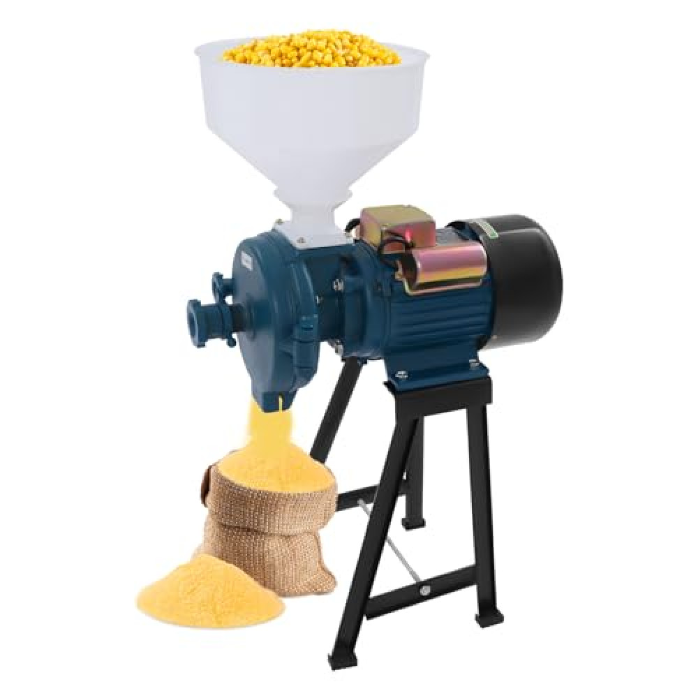 3000W Electric Grain Mill with Funnel, 110V Commercial Grain Mill Machine, Corn & Wheat Grinder, Dry Mill