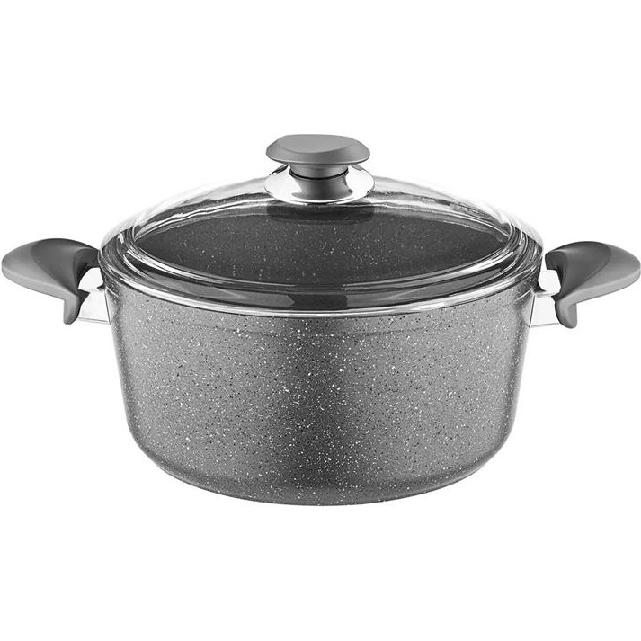3110 - 2 Parça - Biogranit - 32X12,5 cm 9,2 Litre - Derin Tencere, Gri Gövde, Gri Detay - 32 x 12,5 cm Tencere / Tava Setleri Fiyatı