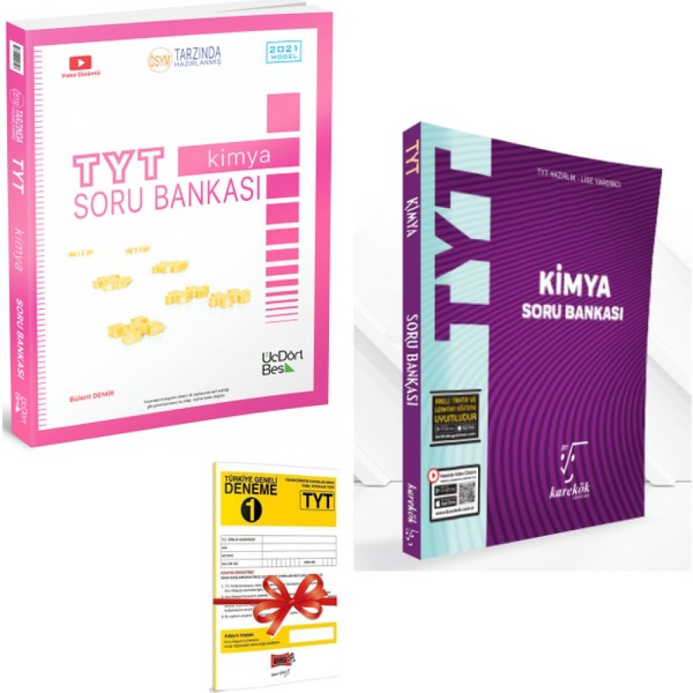 345 TYT Kimya Soru Bankası ve Karekök TYT Kimya Soru Bankası Seti + Deneme Temel Yeterlilik Testi (TYT) Fiyatı