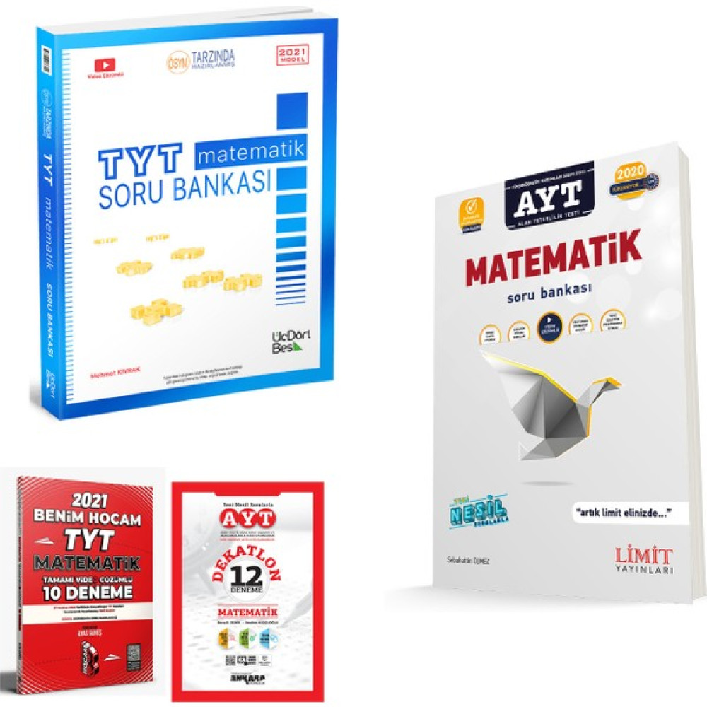 345 Yayınları TYT Matematik Soru Bankası Limit AYT Matematik Soru Bankası + Deneme Temel Yeterlilik Testi (TYT) Fiyatı