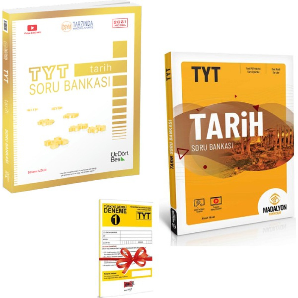 345 Yayınları TYT Tarih Soru Bankası ve Madalyon TYT Tarih Soru Bankası Seti + Deneme Temel Yeterlilik Testi (TYT) Fiyatı