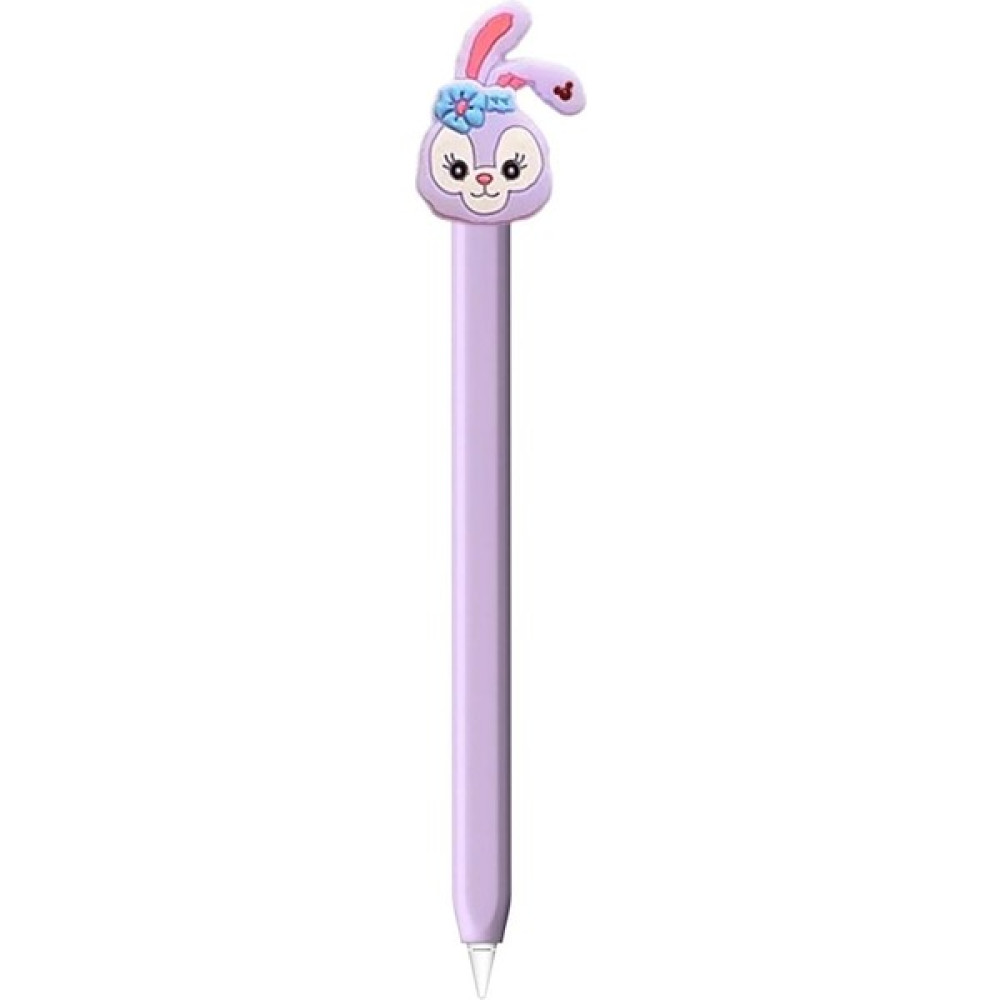 34center Apple Pencil (2. Nesil) Uyumlu Kılıf Renkli Figürlü Kaydırmaz Silikon (Ürün Kalem Değildir) - Lila Tablet Aksesuarı Fiyatı