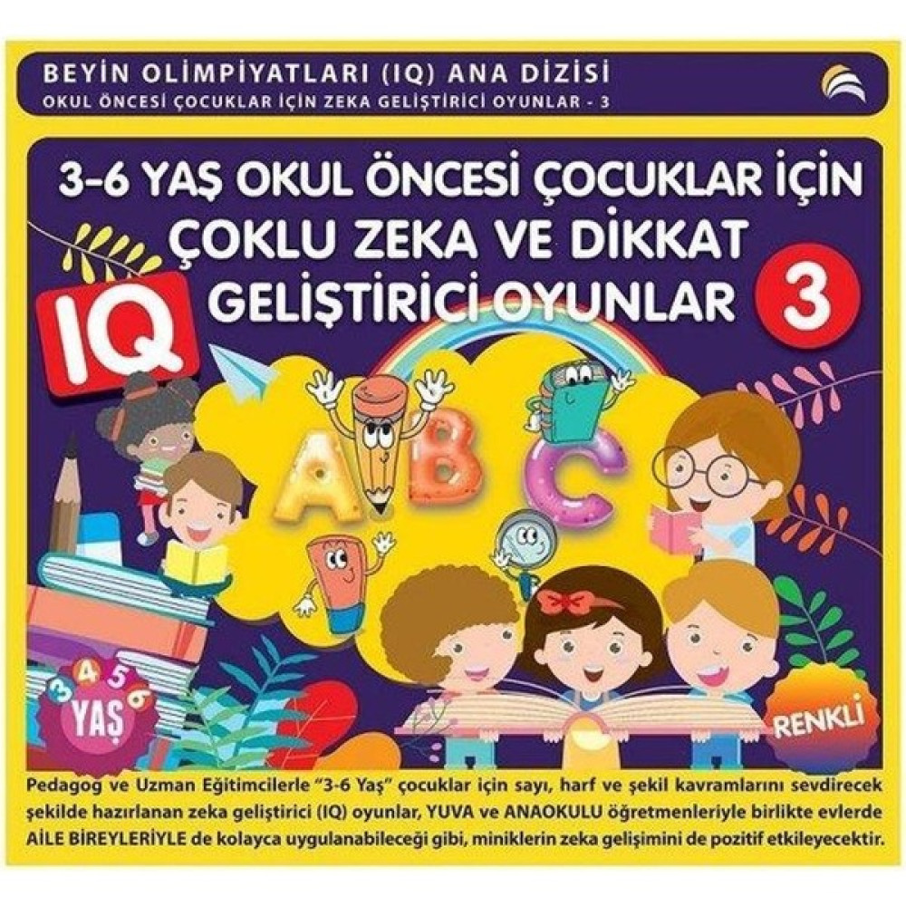 36 Yaş Okul Öncesi Çocuklar Için Çoklu Zeka ve Dikkat Geliştirici Oyunlar3 Roman Fiyatı