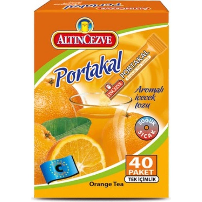 360 gr Altıncezve Portakal Aromalı İçecek Tozu 40 × 1,5 gr Paket ile Lezzetli İçecek Seti Cezve Takımları Fiyatı