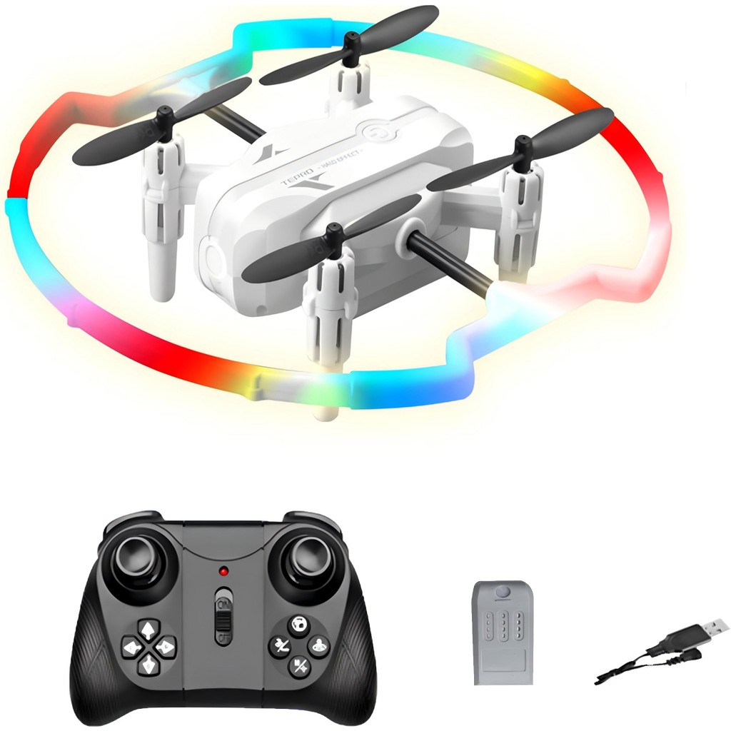 360° Halo Effect Akrobat Full LED Işıklı Drone 2.4ghz Uzaktan Kumanda Kamerasız - Beyaz Diğer Fiyatı