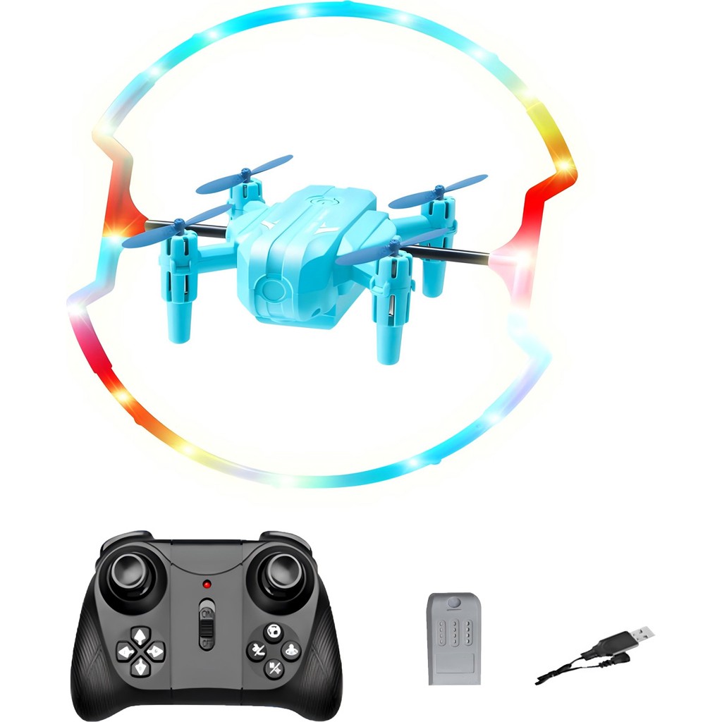 360° Halo Effect Akrobat Full LED Işıklı Drone 2.4ghz Uzaktan Kumanda Kamerasız - Mavi Diğer Fiyatı