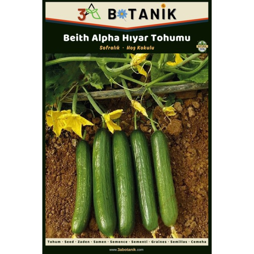 3A Botanik Beith Alpha Hıyar (Salatalık) Tohumu, Yerli ve Sürdürülebilir Tohum, 5 Gram Hıyar Tohumu - 5 gr Tohum Fiyatı