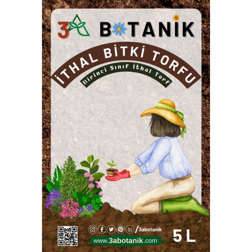 3A Botanik Birinci Sınıf Ithal Bitki Torfu, 5 Litre, Geniş Kullanım Alanı - 5 Litre Bitki Fiyatı
