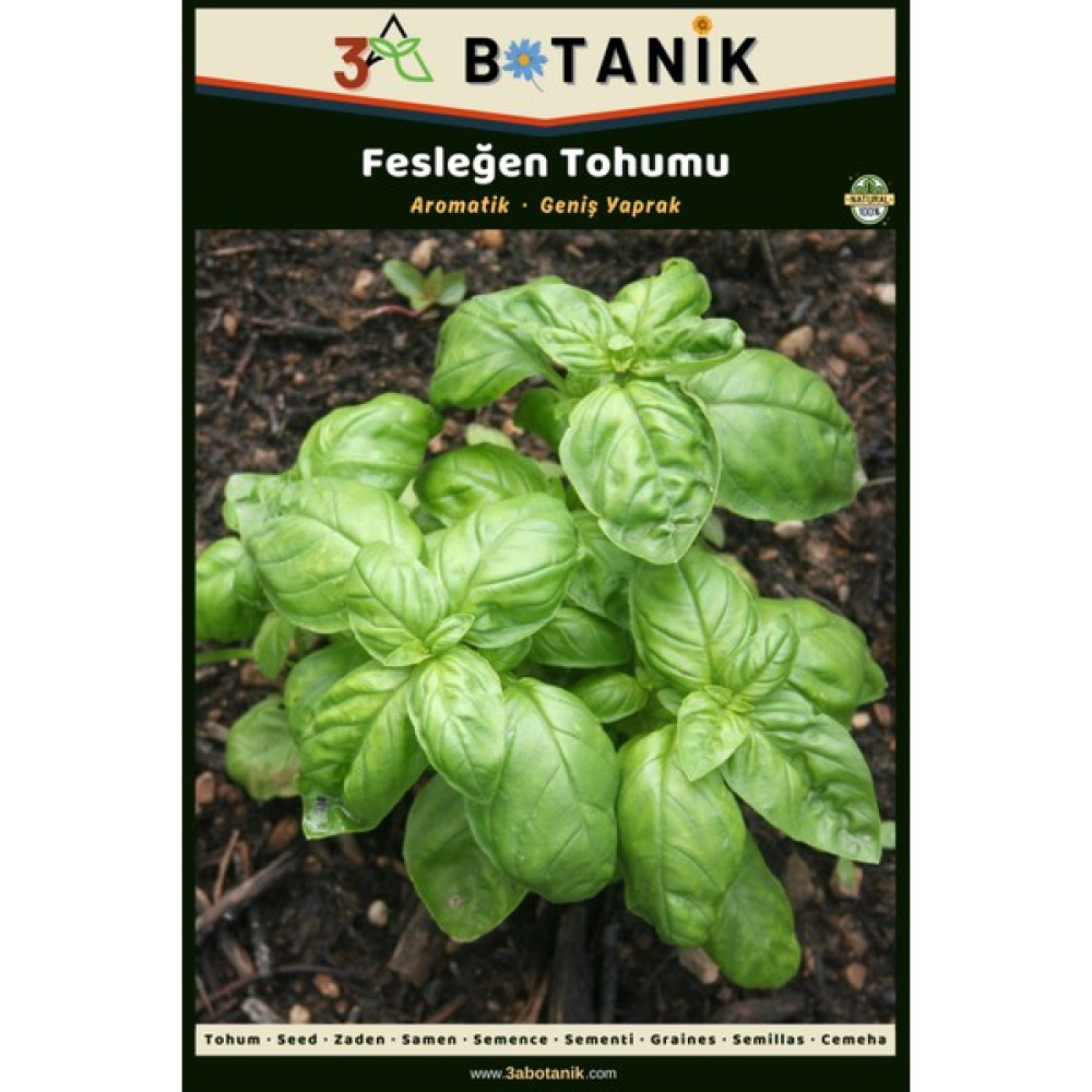 3A Botanik Fesleğen Tohumu, Yerli ve Sürdürülebilir Tohum, 2 Gram Fesleğen Tohumu - 2 gr Tohum Fiyatı