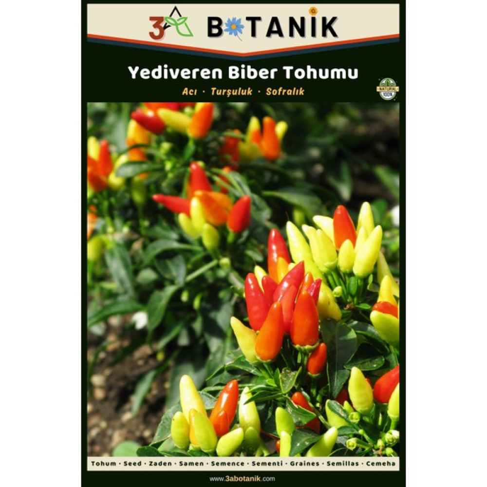 3A Botanik Yediveren Biber Tohumu, Yerli ve Sürdürülebilir Tohum, 5 Gram Biber Tohumu - 5 gr Tohum Fiyatı