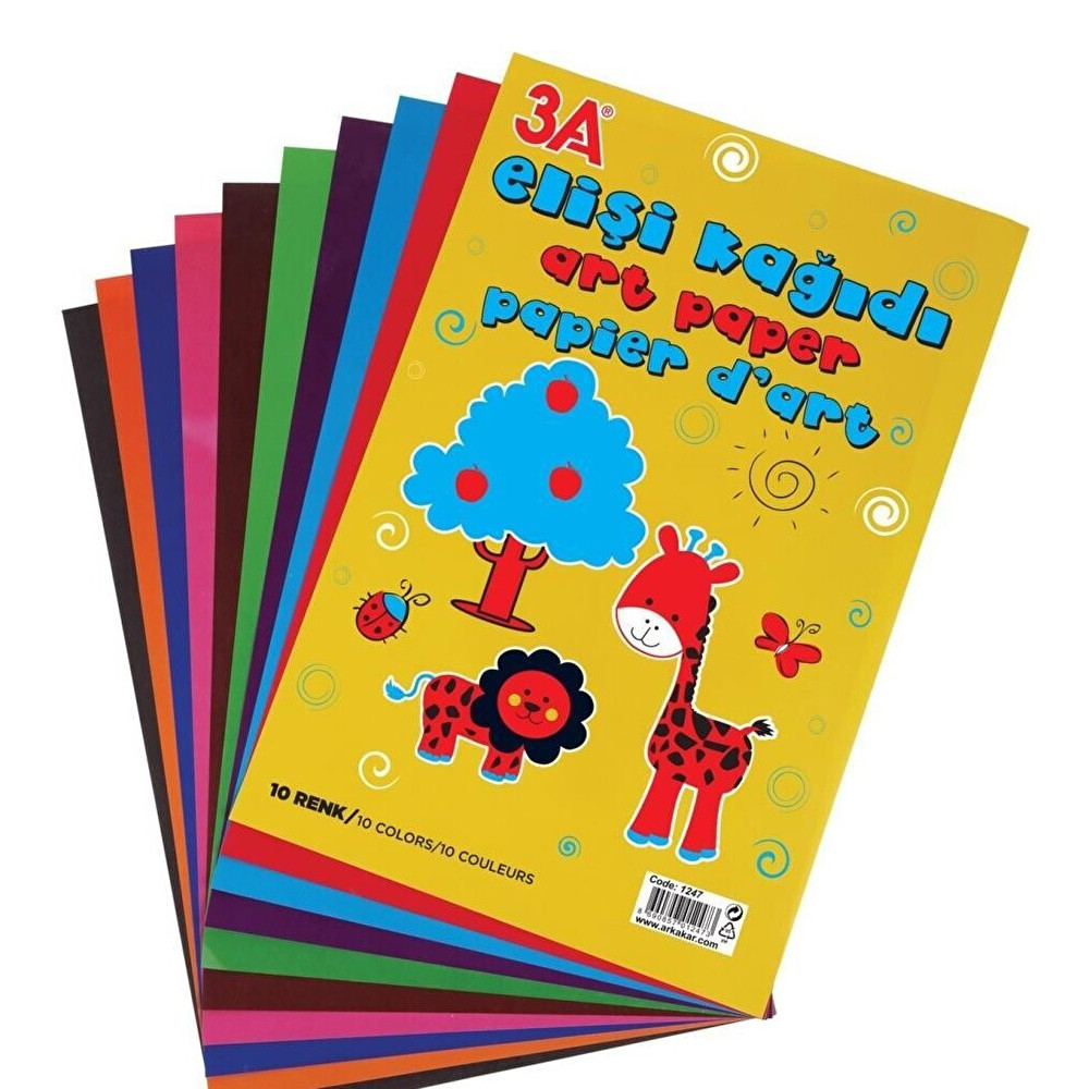 3A ELİŞİ KAĞIDI 10 LU Karışık Renk Suluk Fiyatı