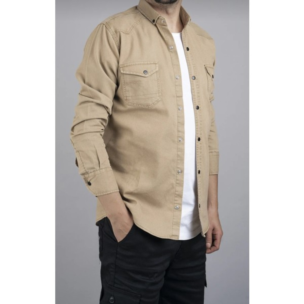 3A Moda Yxcslim Fit Erkek Kot Gömlek Erkek Gömlek Fiyatı