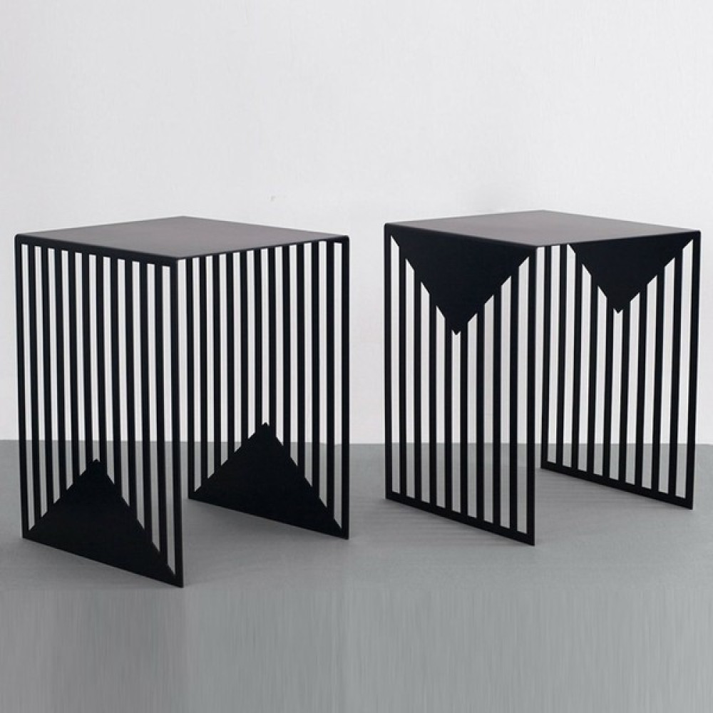 3Art Metal Dekoratif Metal Zigon Sehpa - 2'li Set Zigon Sehpa Fiyatı