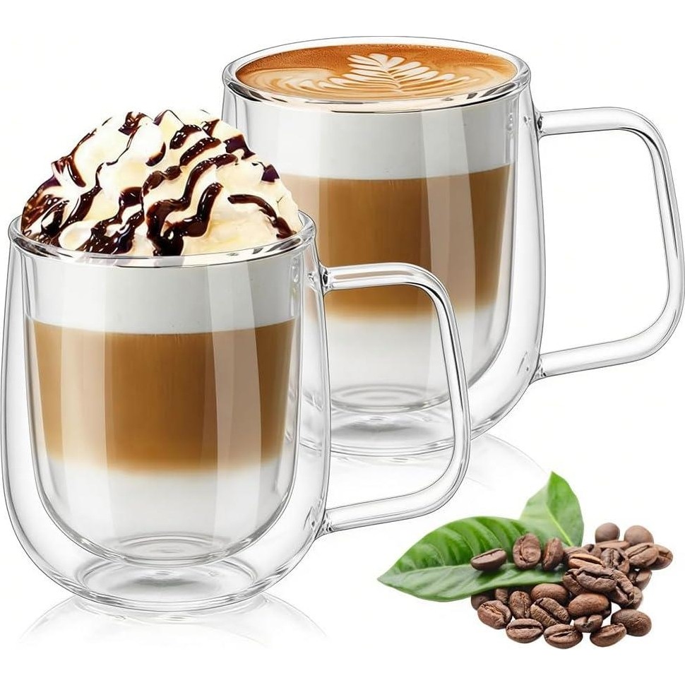3b Trend 2 Adet Çift Cidarlı Cam Kupa Bardak Su Meşrubat Çay Saplı 250 ml Fincan / Bardak / Kahve Takımı Fiyatı