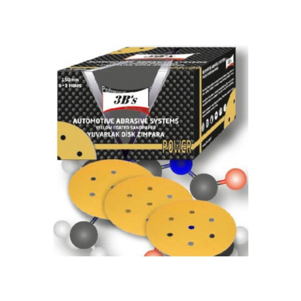 3B's Yuvarlak Zımpara Gold 150MM P150 Oto Boyaları Fiyatı
