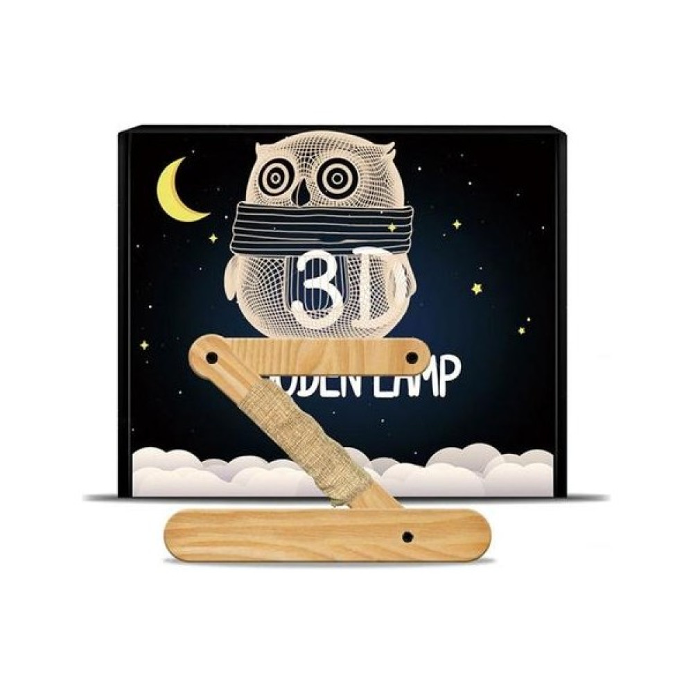 3D Ahşap Katlanır Gece Lambası Akrilik Lamba Yaratıcı Baykuş Ahşap Masa Lambası LED Romantik Yatak Odası Başucu Lamba Atmosfer Işık | Masa Lambaları Gece Lambası Fiyatı